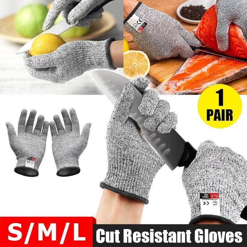 Cut Resistant Gloves for Kitchen and Food Prep - Grey, Medium (22 cm) - view 2