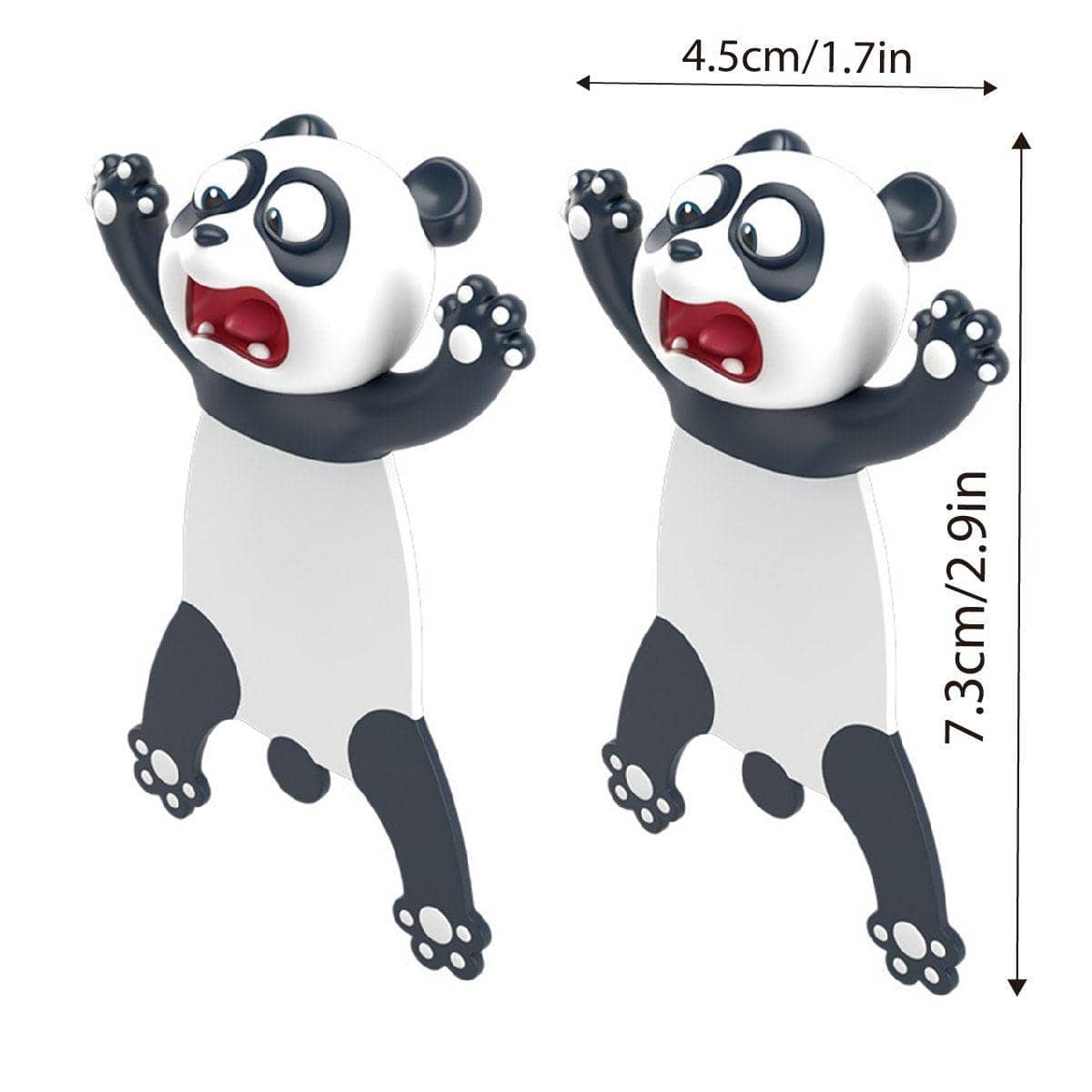 Cute 3D Panda Bookmarks Set of 2 Creative Animal Page Markers for Book Lovers - view 3