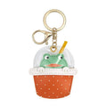 Cute Animal Drink Cup Keychain - Frog, Orange Spots