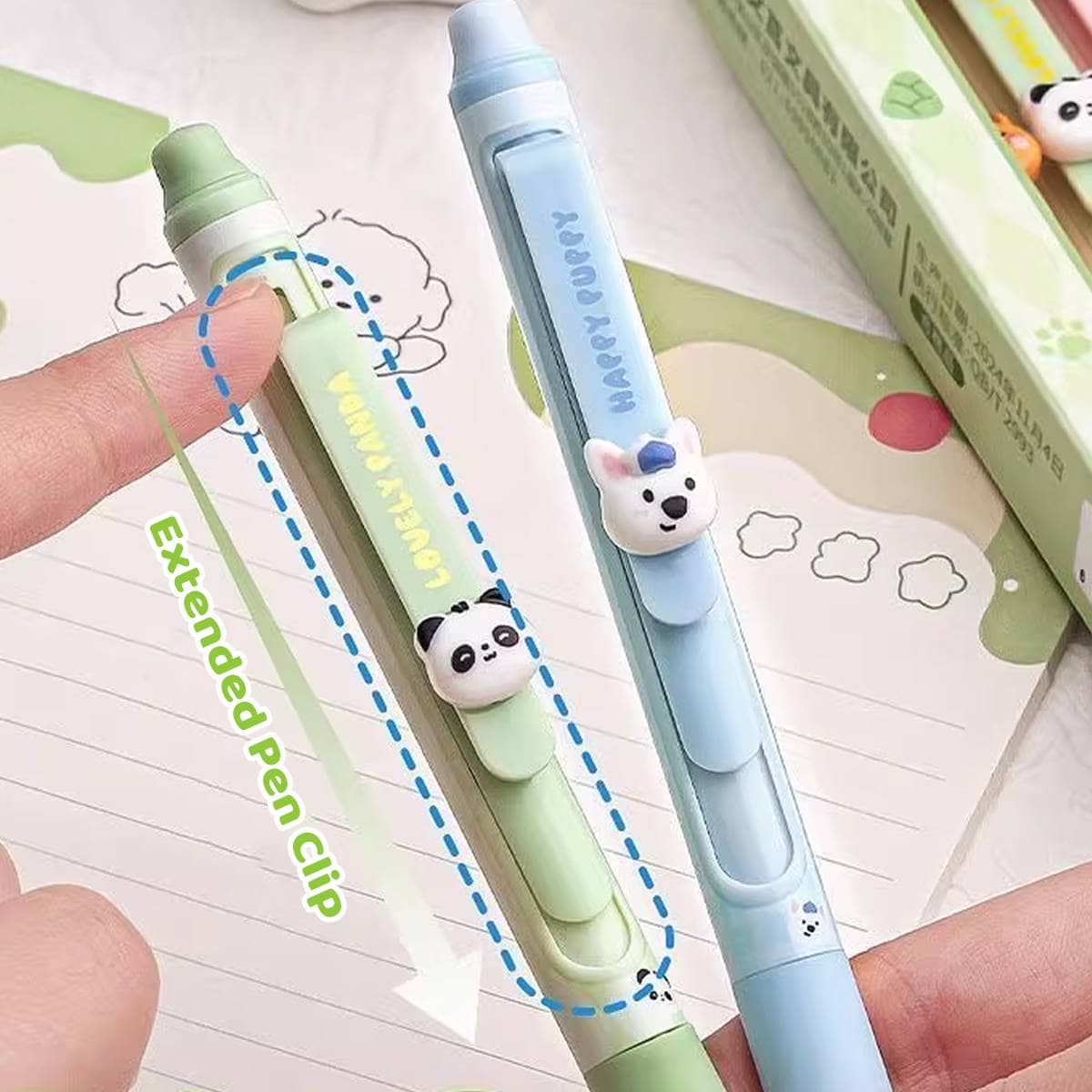 Cute Animal Heat Erasable Press Gel Pens, 4 Pack - Black Ink - view 5
