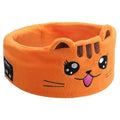 Cute Bluetooth Headband Headphones with Mic for Sleep and Music - Orange Cat