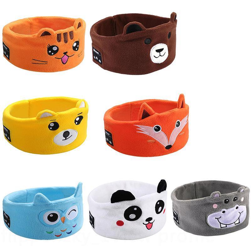 Cute Bluetooth Headband Headphones with Mic for Sleep and Music - Orange Cat - view 3