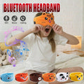 Cute Bluetooth Headband Headphones with Mic for Sleep and Music - White Panda - view 2