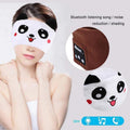 Cute Bluetooth Headband Headphones with Mic for Sleep and Music - White Panda - view 6