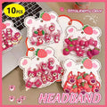 Cute Charm Hair Ties Set - Pink Bears and Strawberry Bunches, Style 4 - view 2
