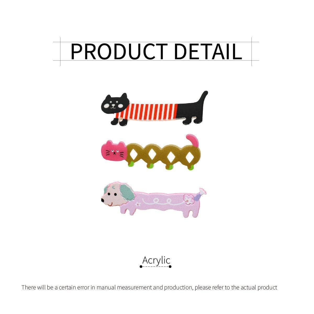 Cute Dog Hair Clip for Girls - Pink - view 4