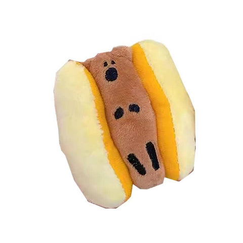 Cute Plush Cartoon Keychain - Hamburger Chain