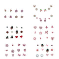 Cute Stud Earrings Set for Women and Girls - Strawberry, Cherry and Heart, 6 Pairs - view 3