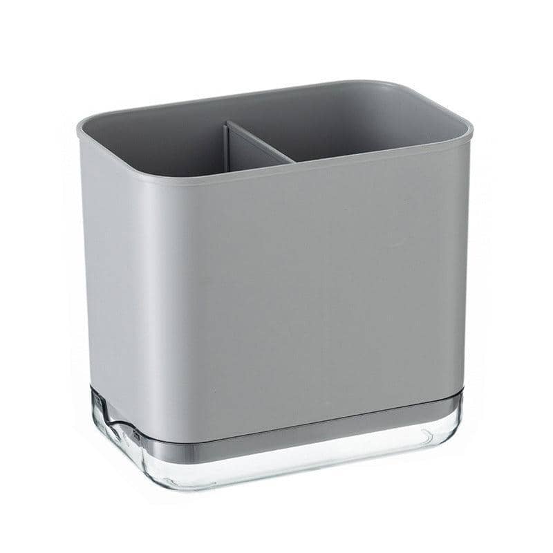 Cutlery Drainer Basket Storage Holder Rack - Grey