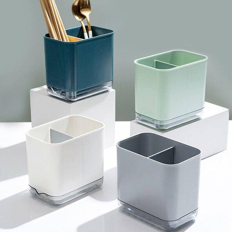Cutlery Drainer Basket Storage Holder Rack - Grey - view 5