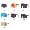 Cycling Sunglasses - Blue Mirrored Lens, Black Speckled Arms - view 3