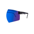 Cycling Sunglasses - Blue and Purple Mirrored Lens, Black Speckled Arms