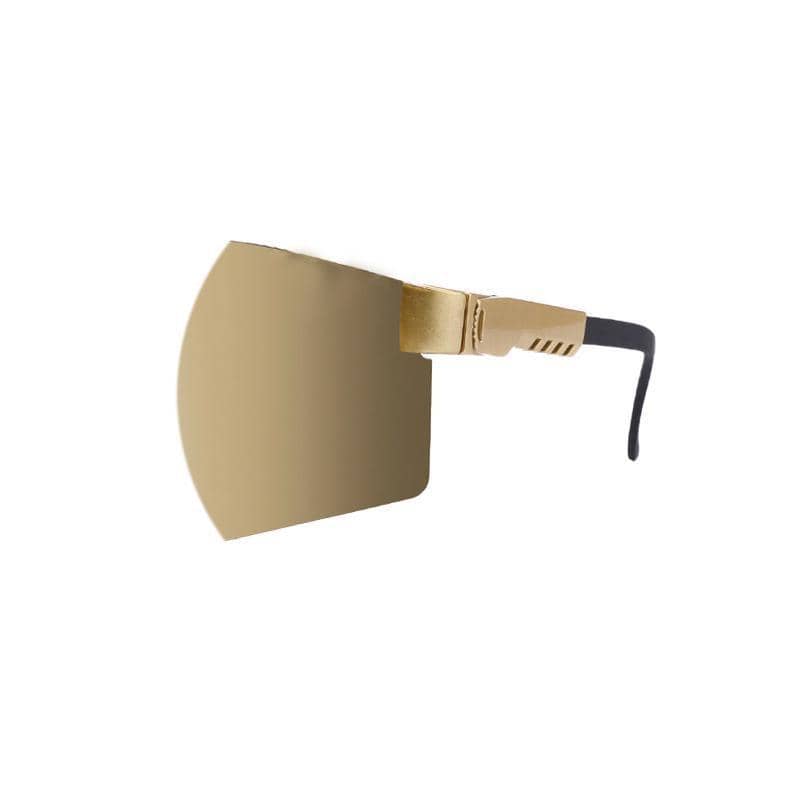 Cycling Sunglasses - Gold Mirrored Lens, Beige Arms