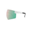 Cycling Sunglasses - Green and Pink Gradient Lens, White Arms