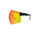 Cycling Sunglasses - Orange and Yellow Mirrored Lens, Black Arms