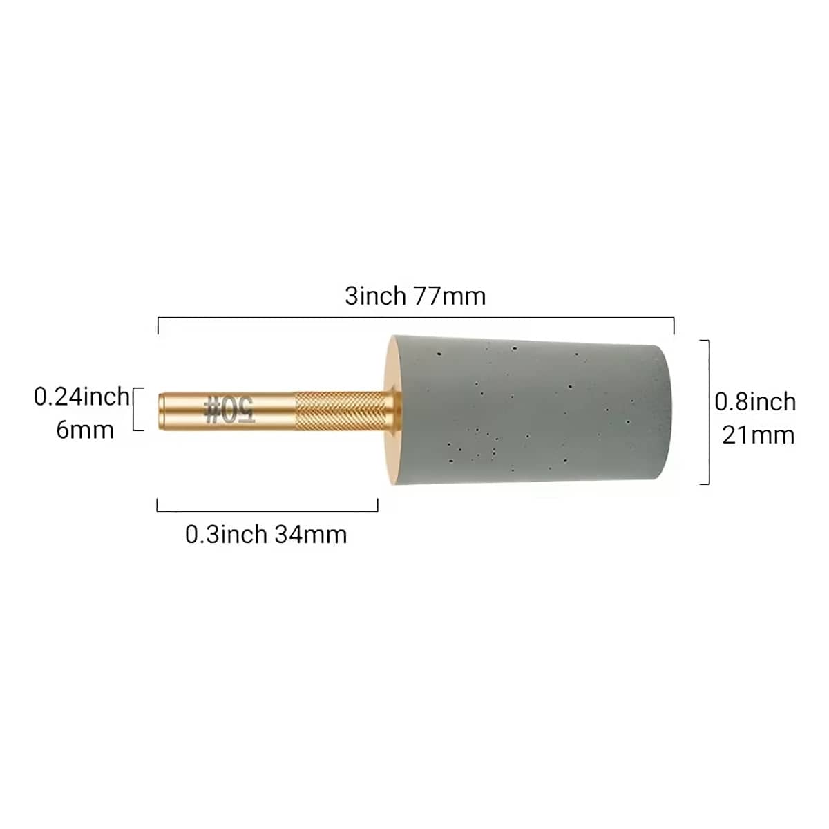 Cylindrical Diamond Grinding Bit Set of 7 with 6 mm Shank for Rotary Tools, Metal and Wood - view 3