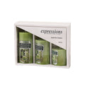 Cylindrical Scented Candle Set, Set of 3 - Green