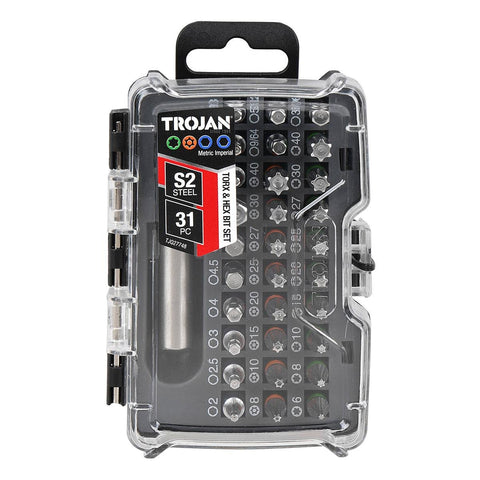 Trojan 31 Piece Torx and Hex Key Set - 60mm Extension Bar - Metric & Imperial - SuperSaverAU - view 1