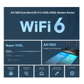 TP-Link AX1800 Dual Band Wi-Fi 6 VDSL ADSL Modem Router - 1800Mbps - Gigabit - SuperSaverAU - view 3
