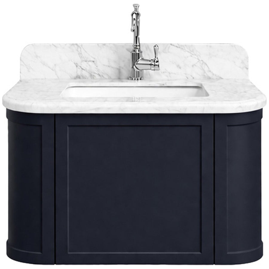 Turner Hastings Evara wall hung vanity - marble top, Aegean Blue, no taphole - EV752-AB-NTH