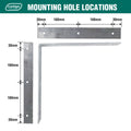 Carinya 380 x 380mm Galvanised Steel Heavy-Duty Angle Bracket, 50kg Capacity