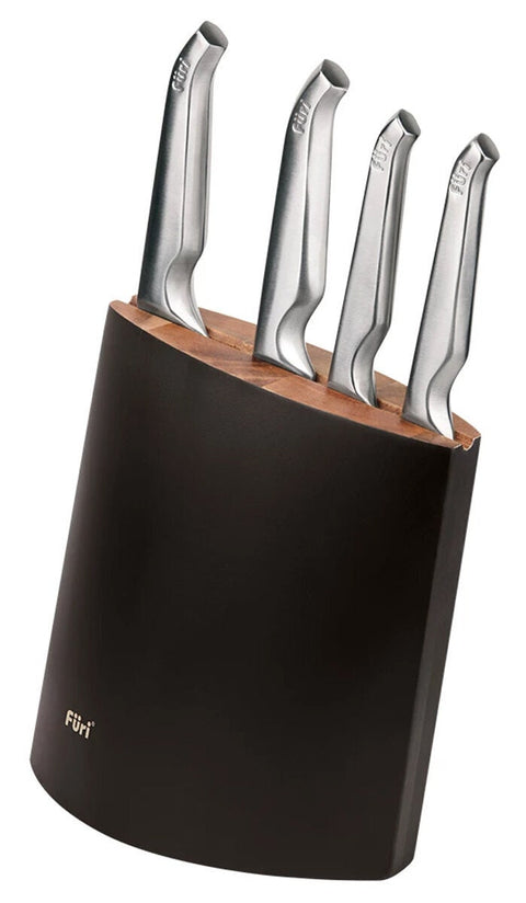 Furi Pro Angular Knife Block Set - Four Japanese Stainless Steel Knives, Angular Block - 41366