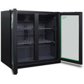 Husky 173L Eco Double Door Back Bar Drinks Chiller - Black, Electronic Controls, LED Lighting - C2HECO840BKAU