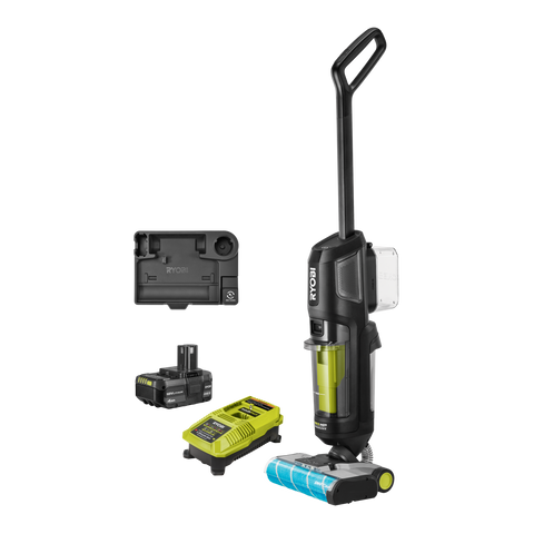 Ryobi 18V ONE+ HP Brushless Wet & Dry Hard Floor Cleaner Kit, Cordless, 4.0Ah, RHFC18X14