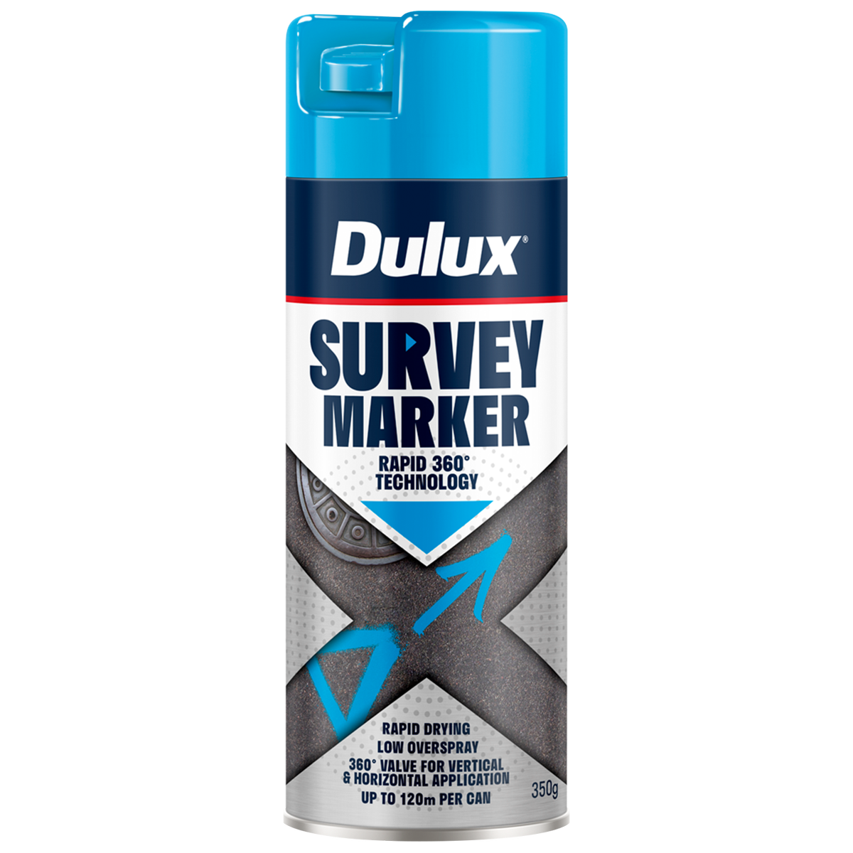 Dulux 350g Blue Spray Survey Marker - High Visibility Outdoor Use - SuperSaverAU - view 1