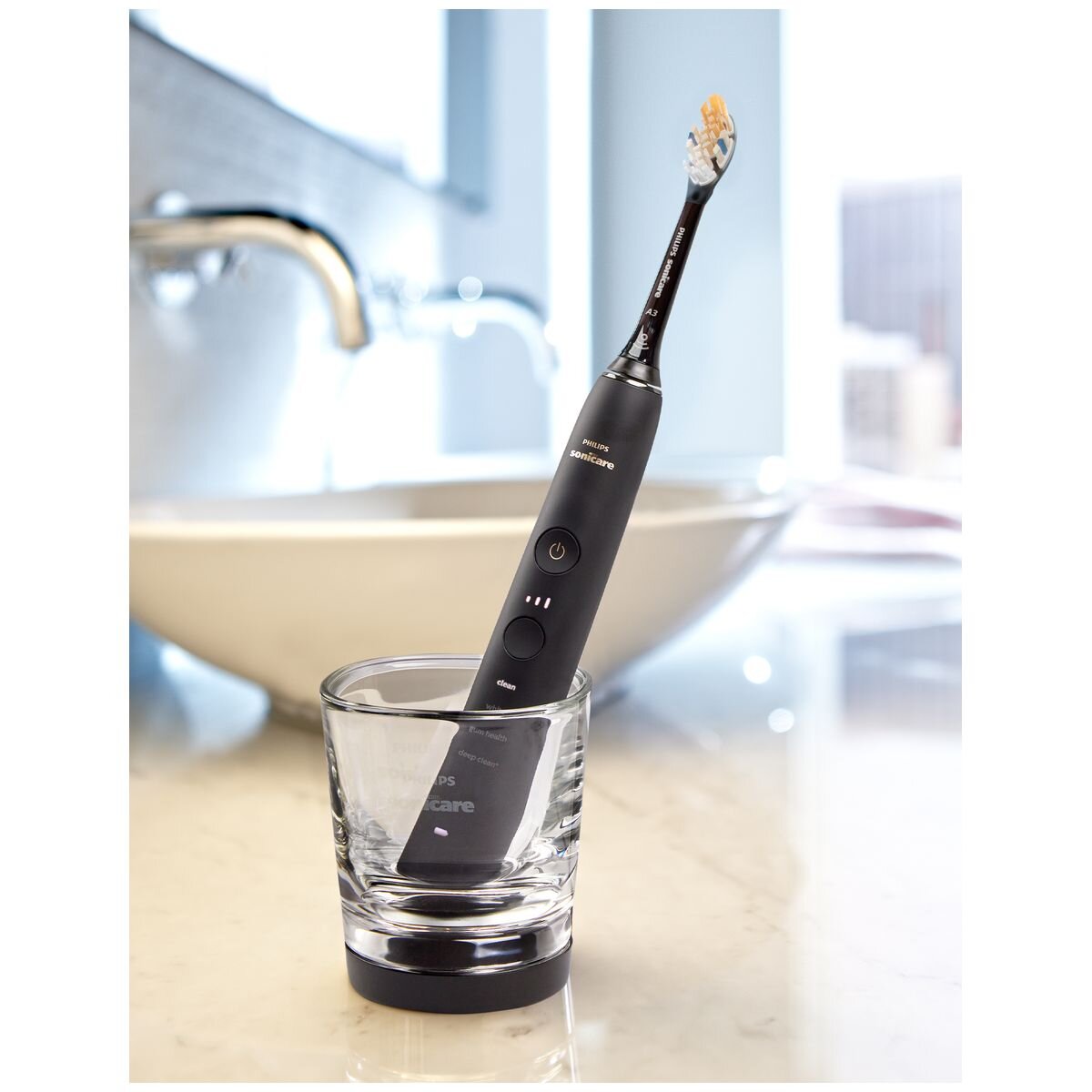 Philips Sonicare DiamondClean 9000 Electric Toothbrush - Black - Four Modes and Smart App - HX9914-75