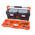 Tactix 660mm Heavy Duty Auto-Latch Tool Box, Polypropylene, with 2 Removable Organisers