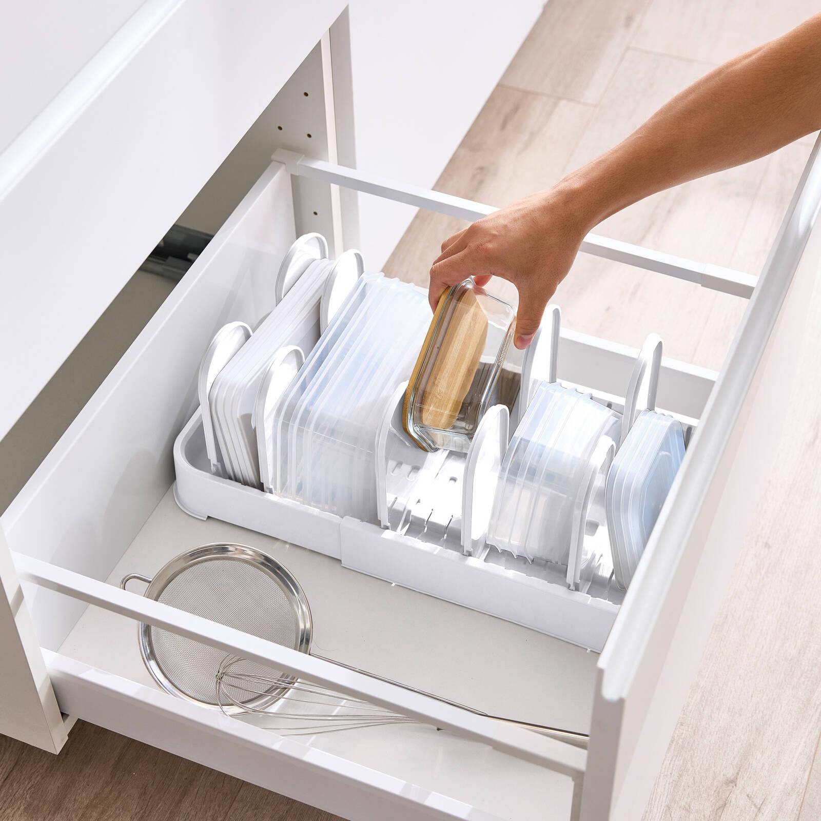 Ezy Storage Expanding Cookware Organiser White