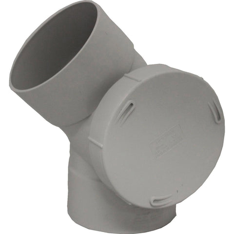Holman 100mm x 45 Degree DWV PVC Female Side Access Bend - SuperSaverAU - view 1