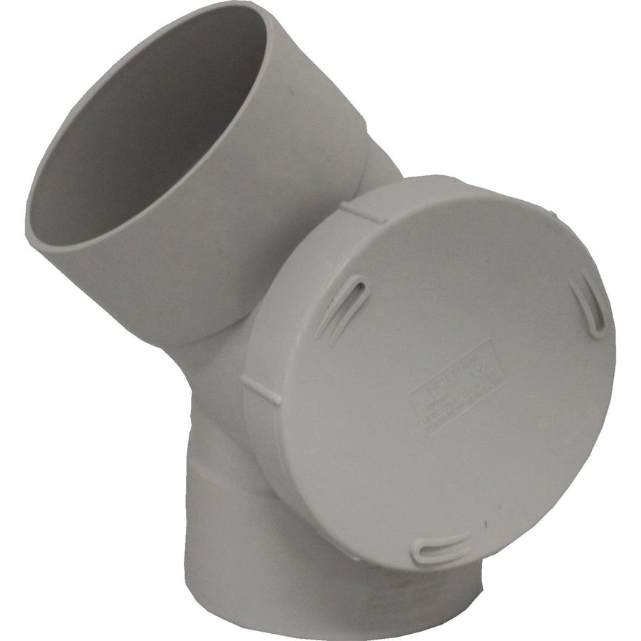 Holman 100mm x 45 Degree DWV PVC Female Side Access Bend - SuperSaverAU - view 1