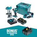 Makita Brushless 3 Piece Combo Kit DLX3098TJ - 320mm x 395mm x 290mm - Efficient Tools - SuperSaverAU - view 1