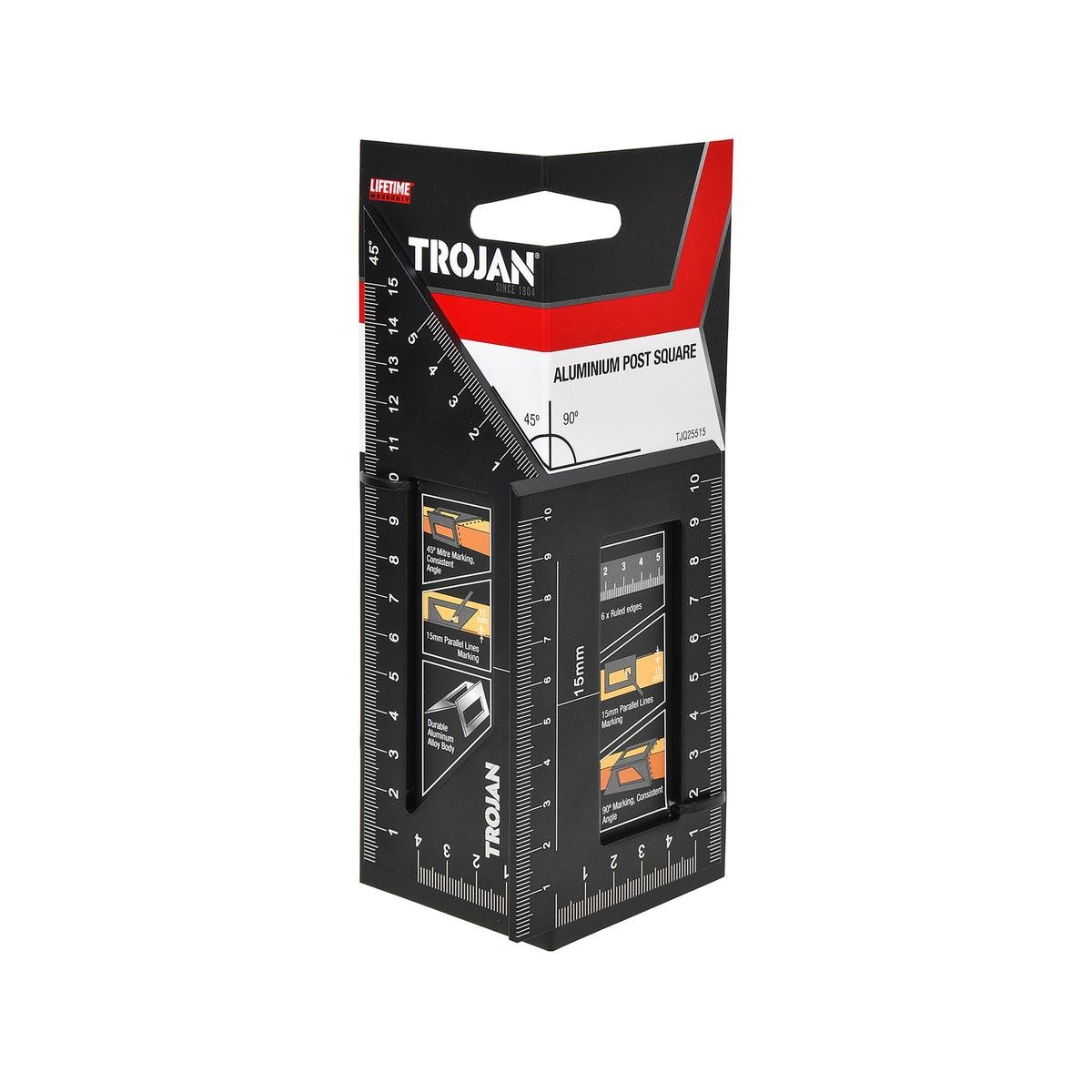 Trojan Aluminium Post Square - 90mm x 195mm - Durable Measuring Tool - SuperSaverAU - view 1