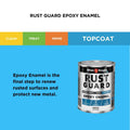 White Knight Rust Guard 1L Flat White Epoxy Enamel Metal Paint