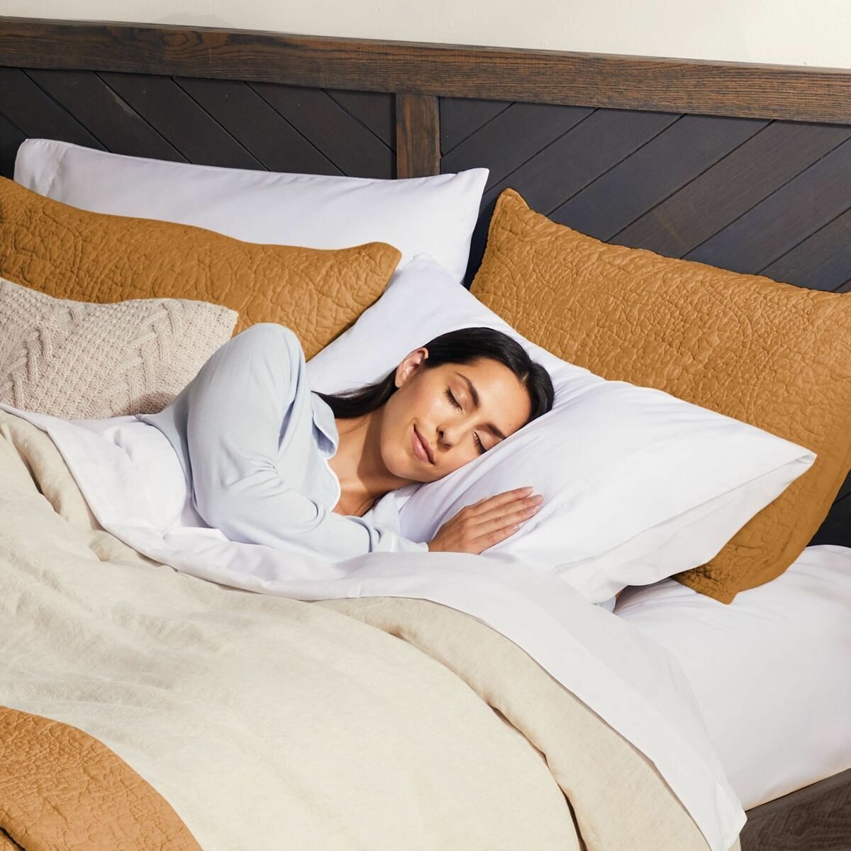 Sunbeam Sleep Perfect Quilted Queen Electric Blanket - Dual Controls, 6 Heat Settings - BLQ6451