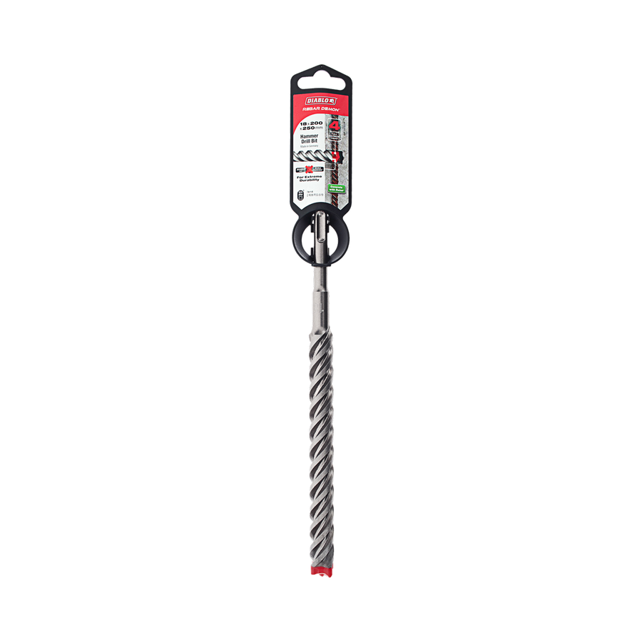 Diablo Rebar Demon SDS-Plus Hammer Drill Bit 18 x 250mm - Durable Precision - SuperSaverAU - view 1