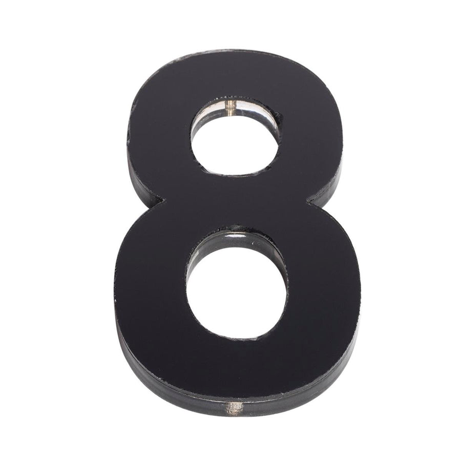 Sandleford House Number 8 - 120mm Black Acrylic - Modern Design - SuperSaverAU - view 1