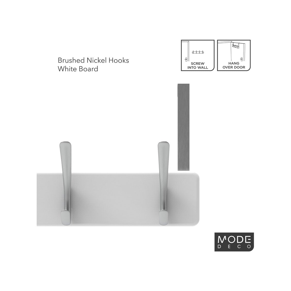 Mode 4 Over Door Hanger - 5 Hooks - 450mm x 70mm x 45mm - White - SuperSaverAU - view 4
