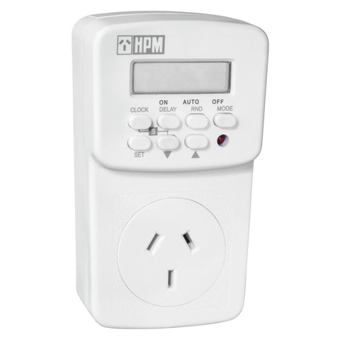 Hpm 7 Day Digital Timer - 10A Plastic - Programmable - Quiet Operation - SuperSaverAU - view 1
