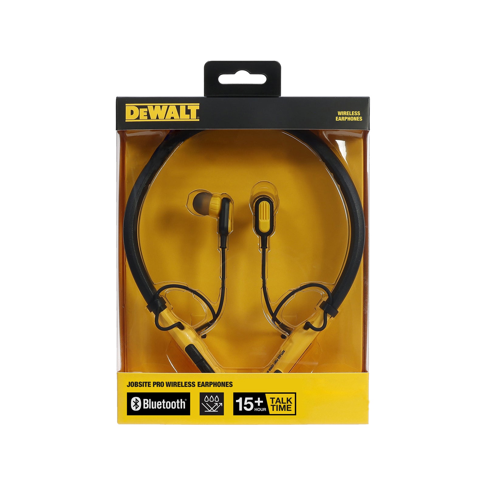 DeWALT Wireless Jobsite Pro Bluetooth Neckband Earphones, IPX6 1902091DWE