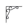 Carinya 250 x 200mm Dark Grey Powder Coated Steel Heavy Duty Scroll Stay Bracket, 200kg