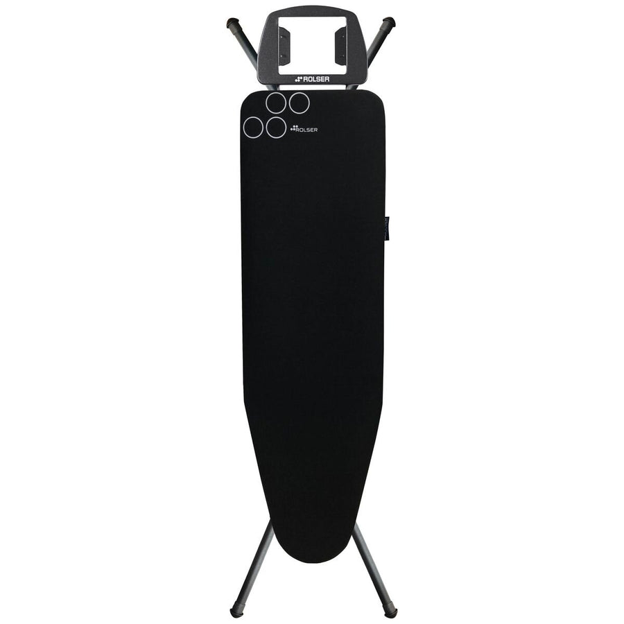 Rolser K-S folding ironing board - black tube, 6 height positions, safety lock system - R-K04016