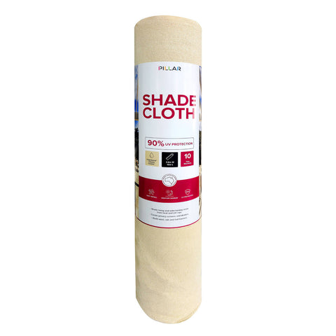Pillar 3.66 x 10m Cream 90% UV Shade Cloth