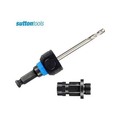 Sutton Tools 7/16" Hex Shank Quick Release Arbor - One Click - Blue