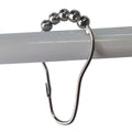 Barelli Chrome Shower Curtain Rings with Rollers - 12 Pack - 15mm x 8mm x 5mm - SuperSaverAU - view 2