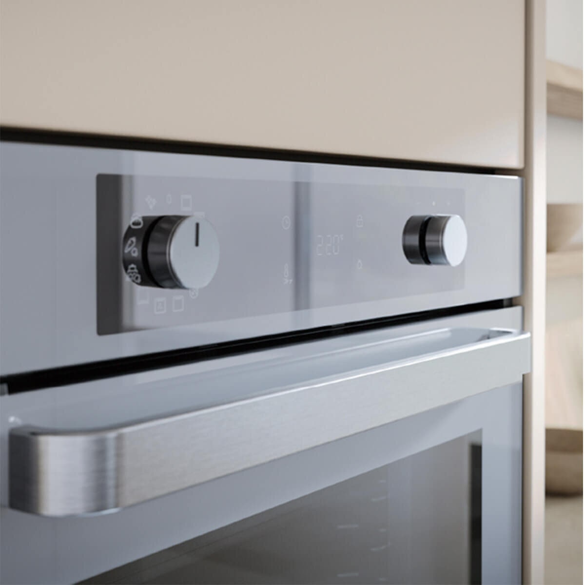 Haier 60cm Grey 500 Series Pyrolytic Oven - 78L, 12 Functions, Air Fry, Steam Assist - HWO60S12EPG5