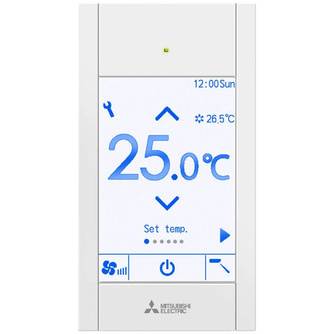 Mitsubishi Electric Touch Remote Controller - White, Bluetooth Low Energy, Full Colour LCD - PAR-CT01MAA-SB